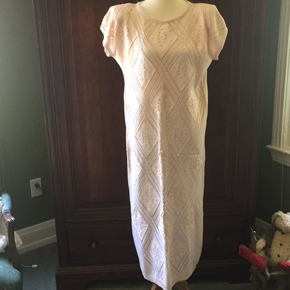 Vintage Pink knit maxi dress